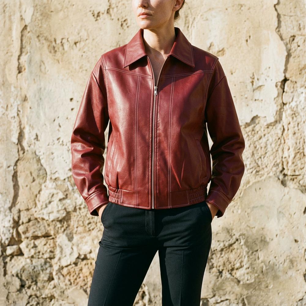 Lederjacken Outlet24 - | Gekragte Kontrastgesteppte Jacke Damen