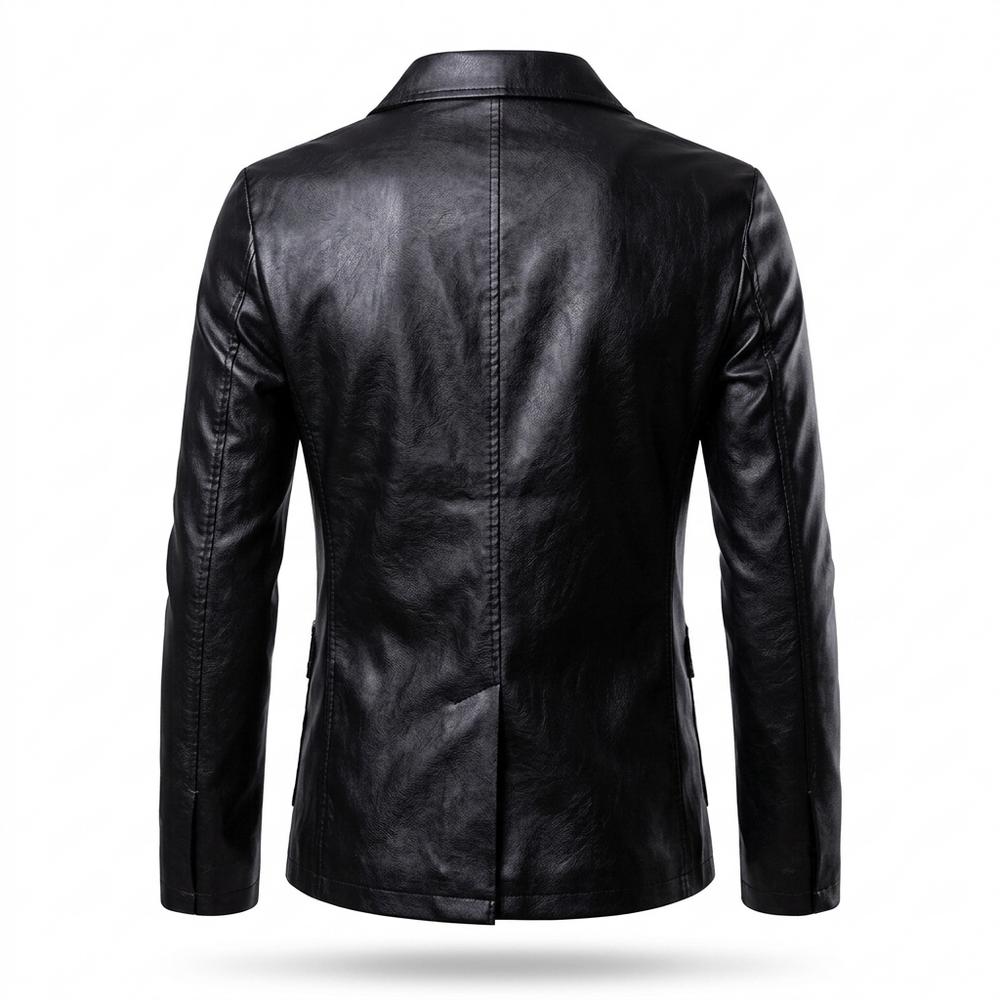 Lederjacken Outlet24 - Mabol | Taillierte Geknöpfte Lederjacke Herren