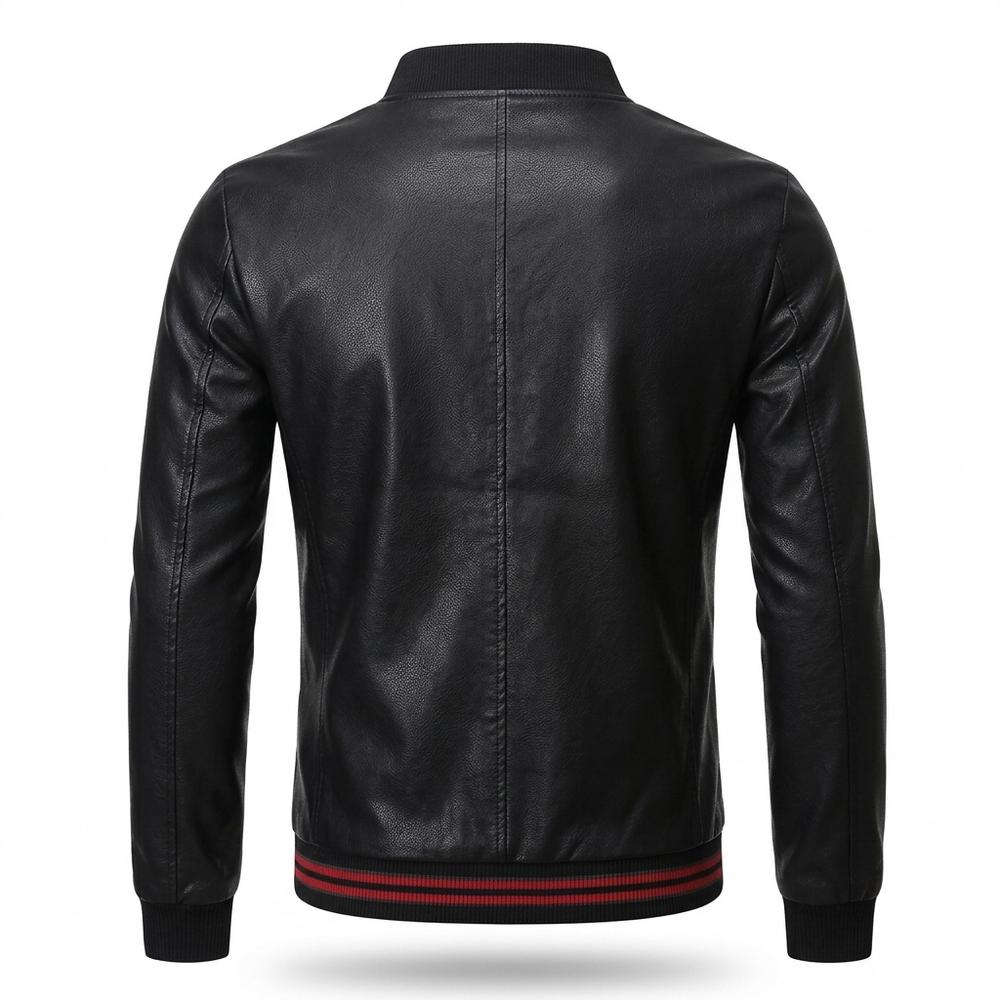 Lederjacken Outlet24 - Milet | Figurbetont Gerippt Lederjacke Herren