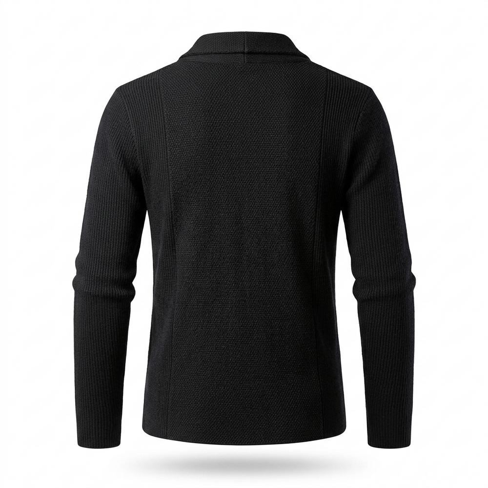 Lederjacken Outlet24 - Cuhev | Strukturiert Tailliert Cardigan Herren
