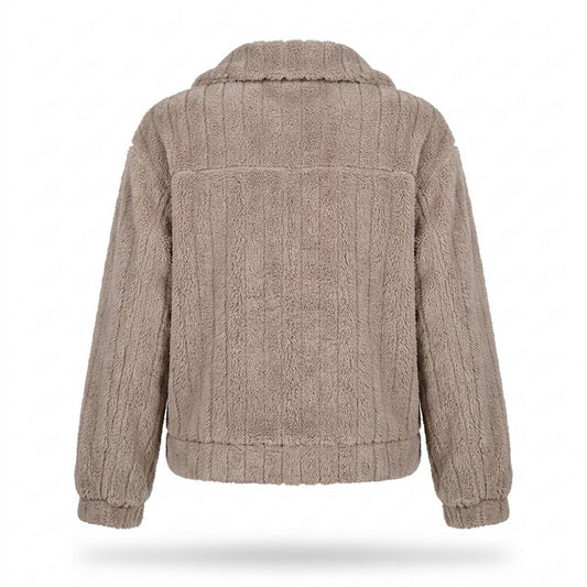 Lederjacken Outlet24 - Labok | Geknöpft Fleece Jacke Damen
