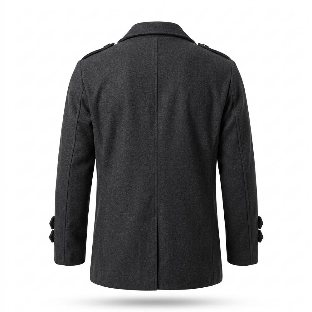 Lederjacken Outlet24 - Dohor | Doppelreihiger Kurzer Mantel Herren