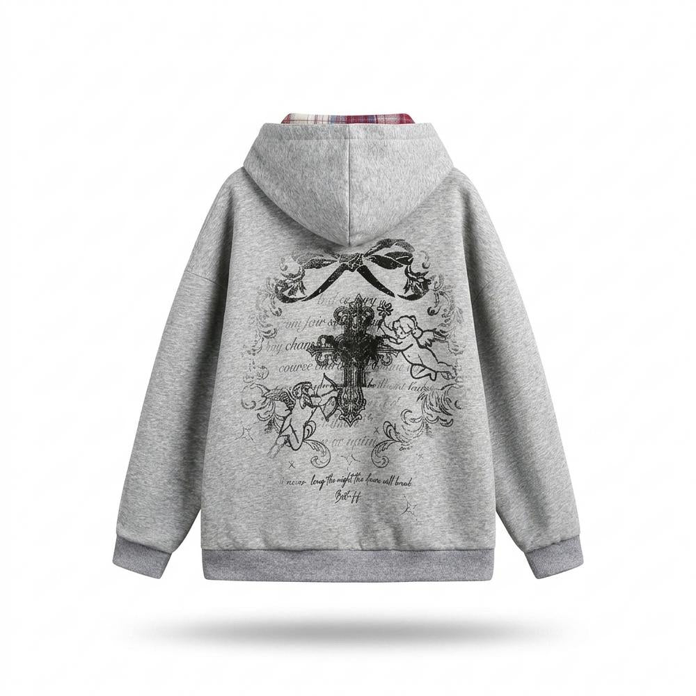Lederjacken Outlet24 - Eogan | Gefüttert Bedruckt Hoodie Unisex