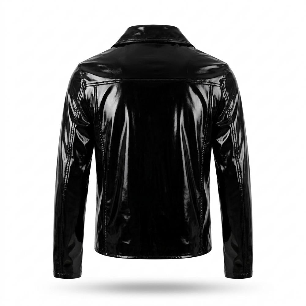 Lederjacken Outlet24 - Yaper | Glänzende Beschichtete Lederjacke Herren