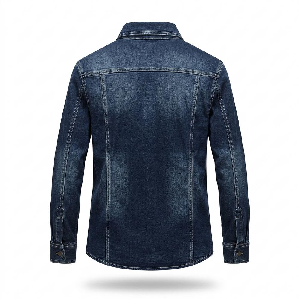Lederjacken Outlet24 - Vegik | Langärmliges Denim Hemd Herren