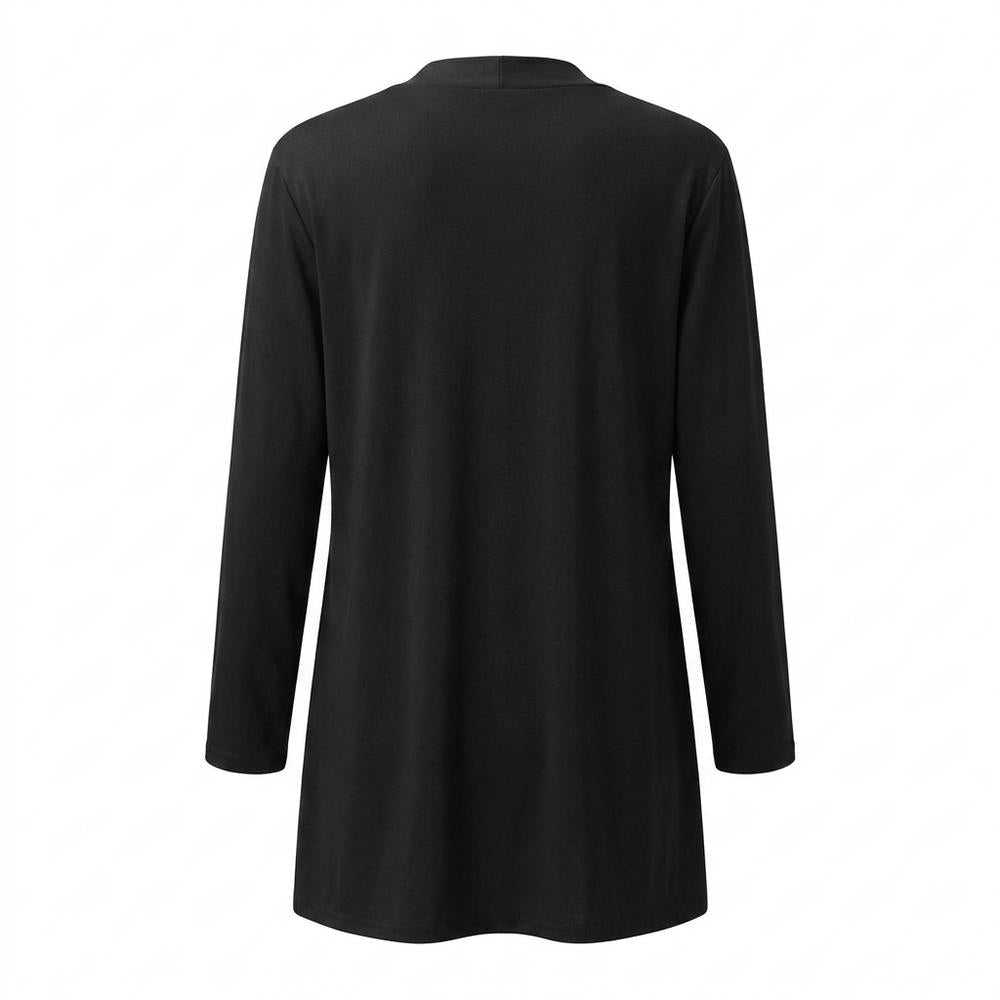 Lederjacken Outlet24 - Nulun | Asymmetrischer Offener Cardigan Damen