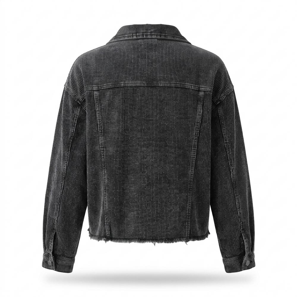 Lederjacken Outlet24 - Cizat | Gerippt Gewaschen Jacke Damen