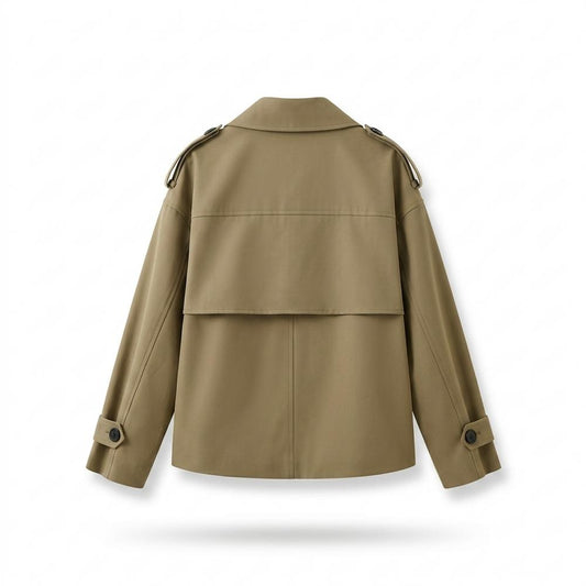 Lederjacken Outlet24 - Liwom | Zweireihiger Kurzer Mantel Damen