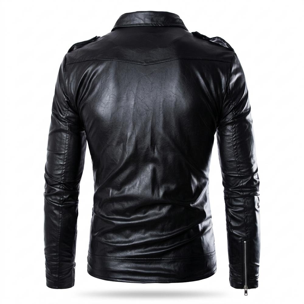 Lederjacken Outlet24 - Daram | Tailliert Gefüttert Lederjacke Herren