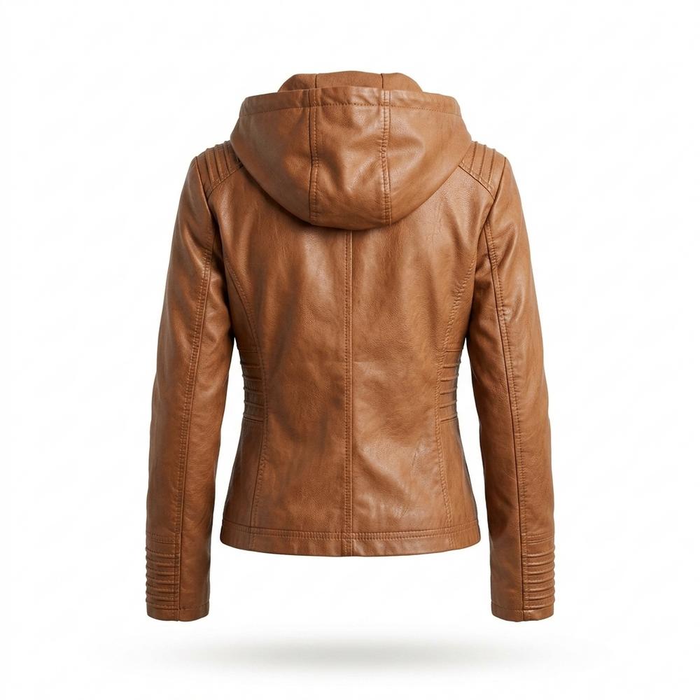 Lederjacken Outlet24 - Novel | Reißverschluss Kapuzen Jacke Damen