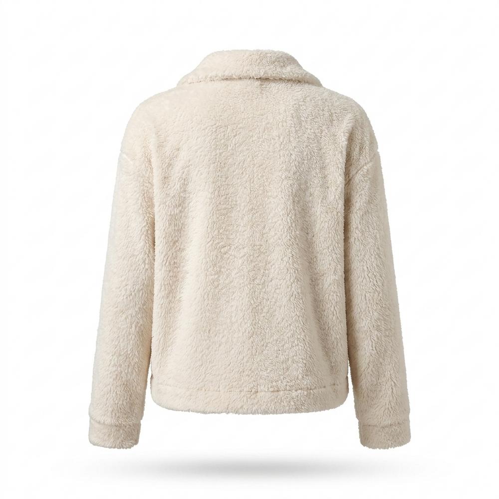 Lederjacken Outlet24 - Eohuv | Flauschige Geknöpfte Jacke Damen