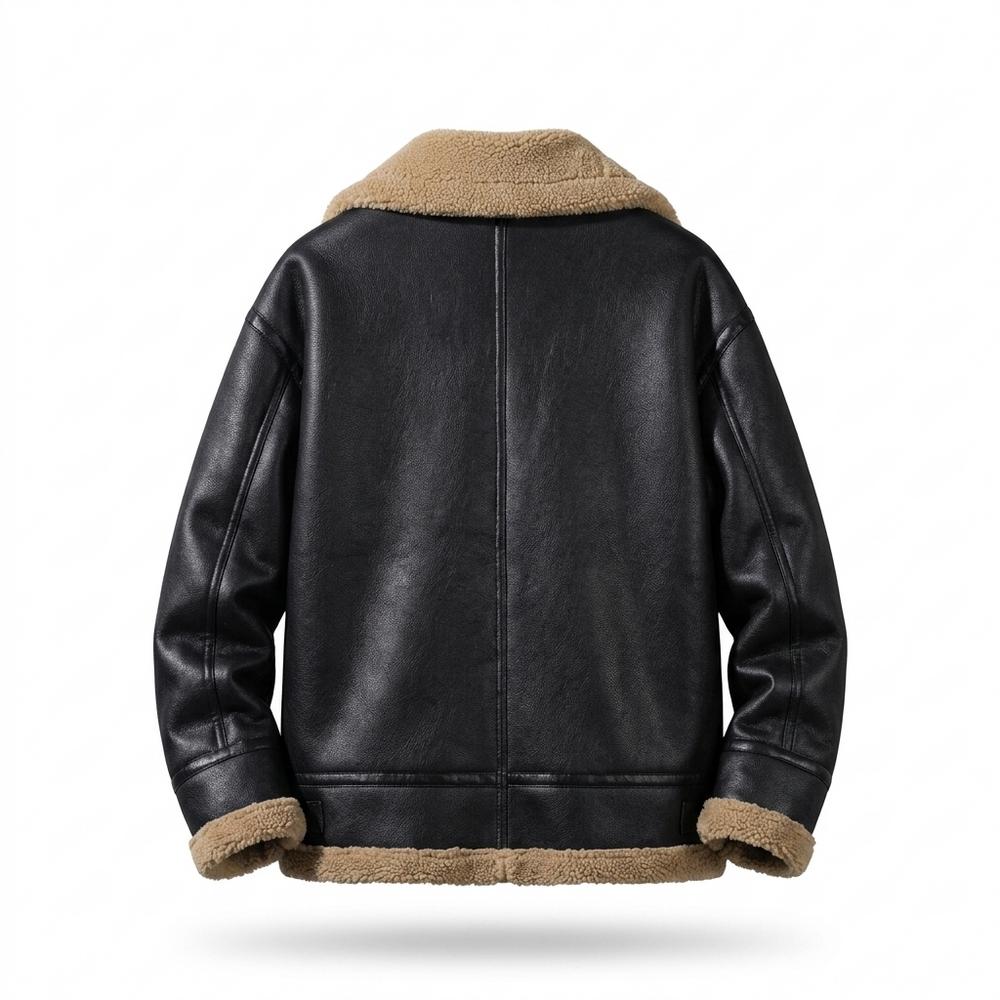 Lederjacken Outlet24 - Luvin | Warmgefütterte Glatte Lederjacke Herren