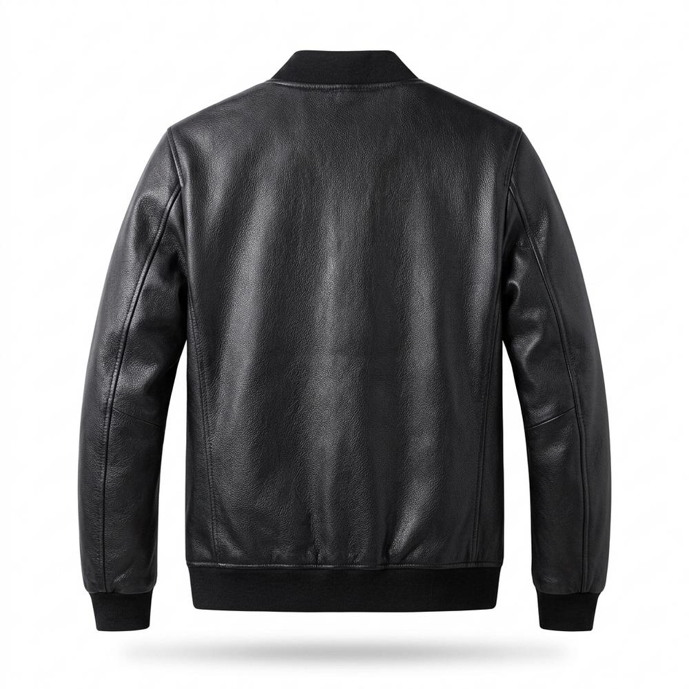 Lederjacken Outlet24 - Libum | Gefüttert Genarbt Lederjacke Herren