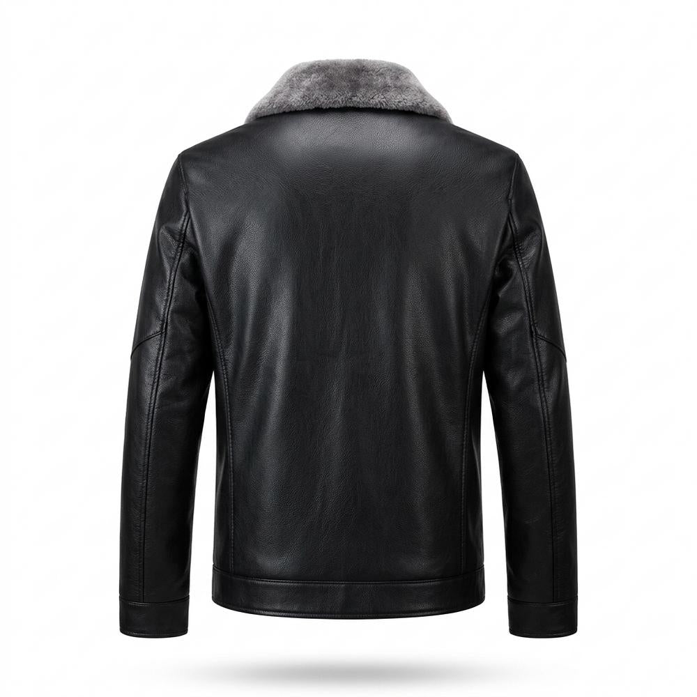 Lederjacken Outlet24 - Cobat | Gefüttert Reißverschluss Lederjacke Herren
