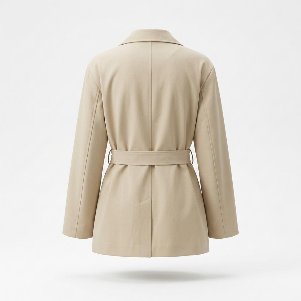Lederjacken Outlet24 - Runik | Tailliert Kragenlos Mantel Damen