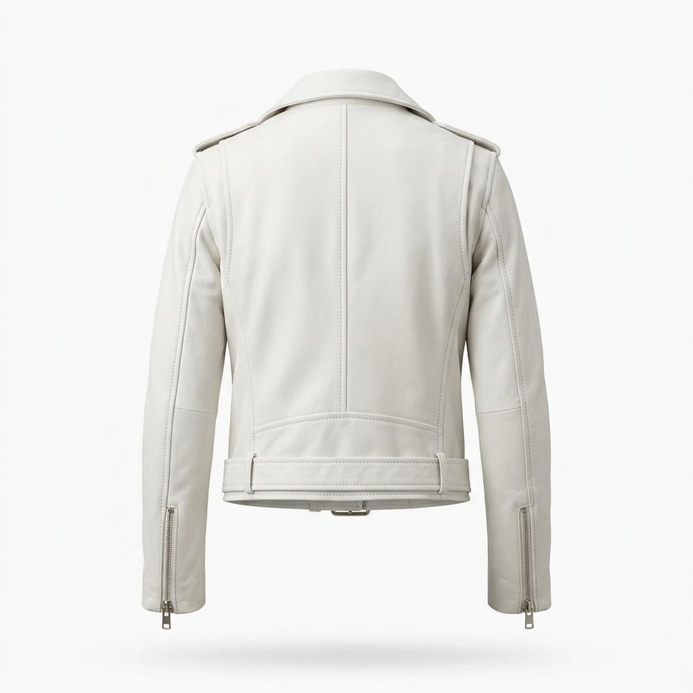 Lederjacken Outlet24 - Zamer | Asymmetrisch Gegürtet Lederjacke Damen