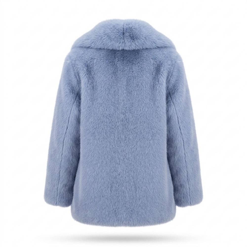 Lederjacken Outlet24 - Vizuk | Flauschiger Kapuzen Mantel Damen