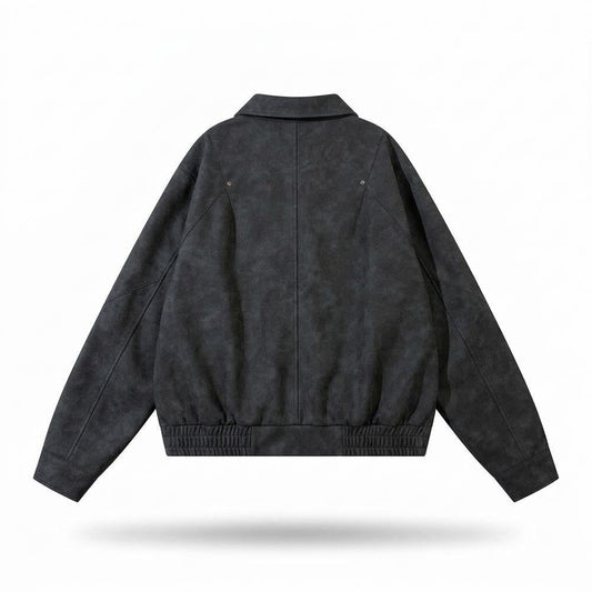 Lederjacken Outlet24 - Dalan | Velourartig Hochschließend Wildleder-Jacke Unisex