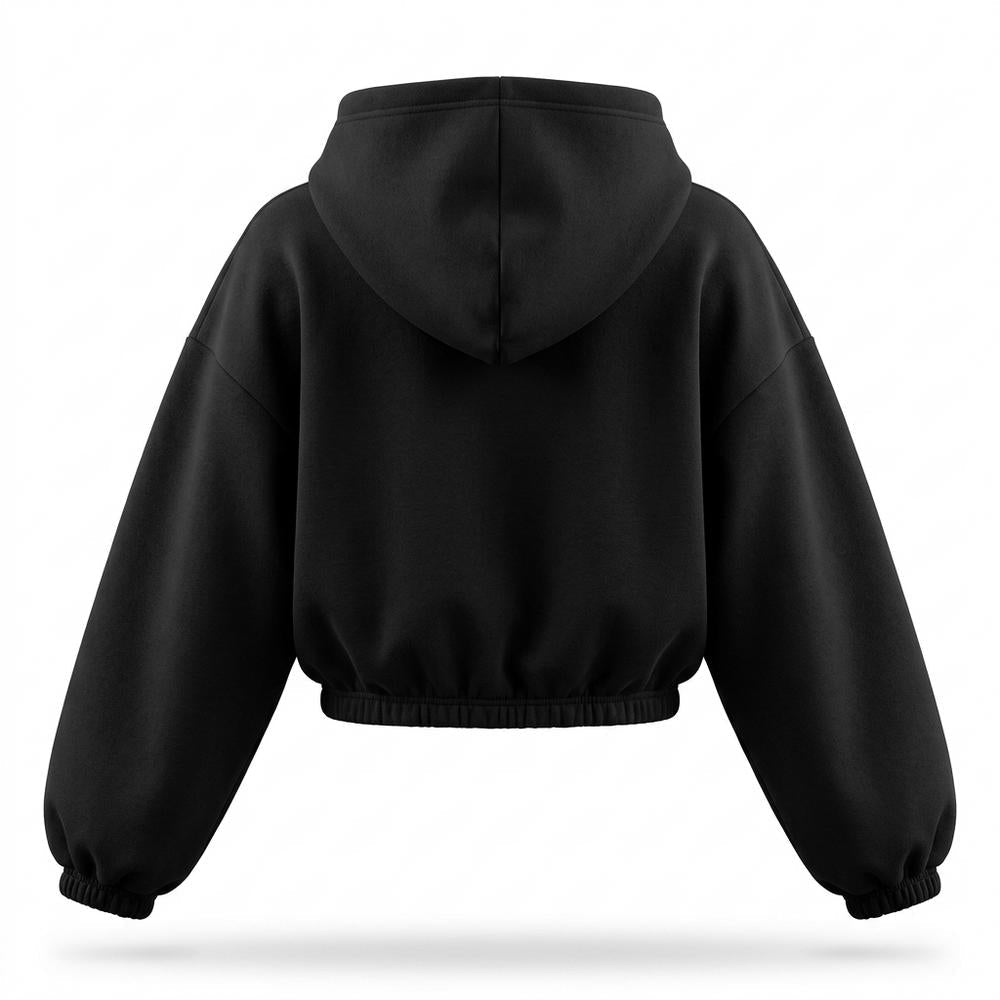 Lederjacken Outlet24 - Yohak | Kurzgeschnitten Weitärmlig Hoodie Damen