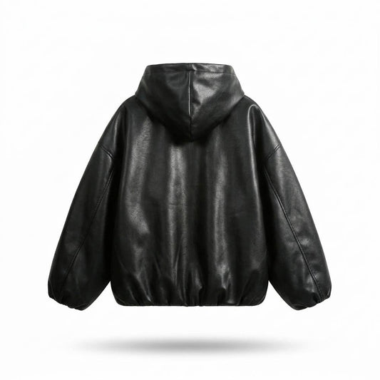 Lederjacken Outlet24 - Duror | Gefüttert Oversize Lederjacke Unisex