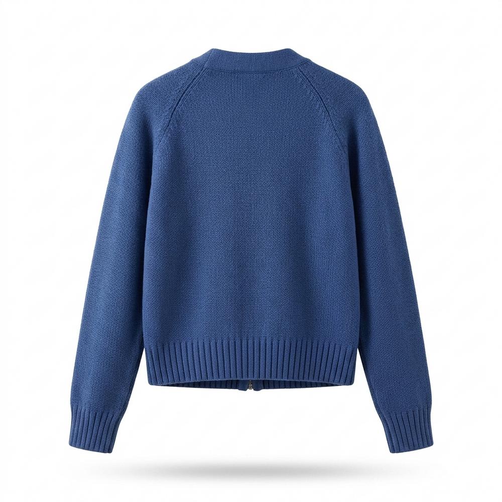 Lederjacken Outlet24 - Vipok | Gezipte Gestrickte Strickjacke Damen