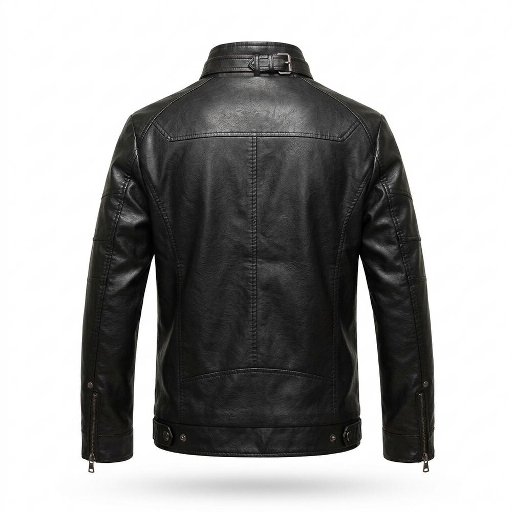 Lederjacken Outlet24 - Debus | Gefütterte Taillierte Lederjacke Herren
