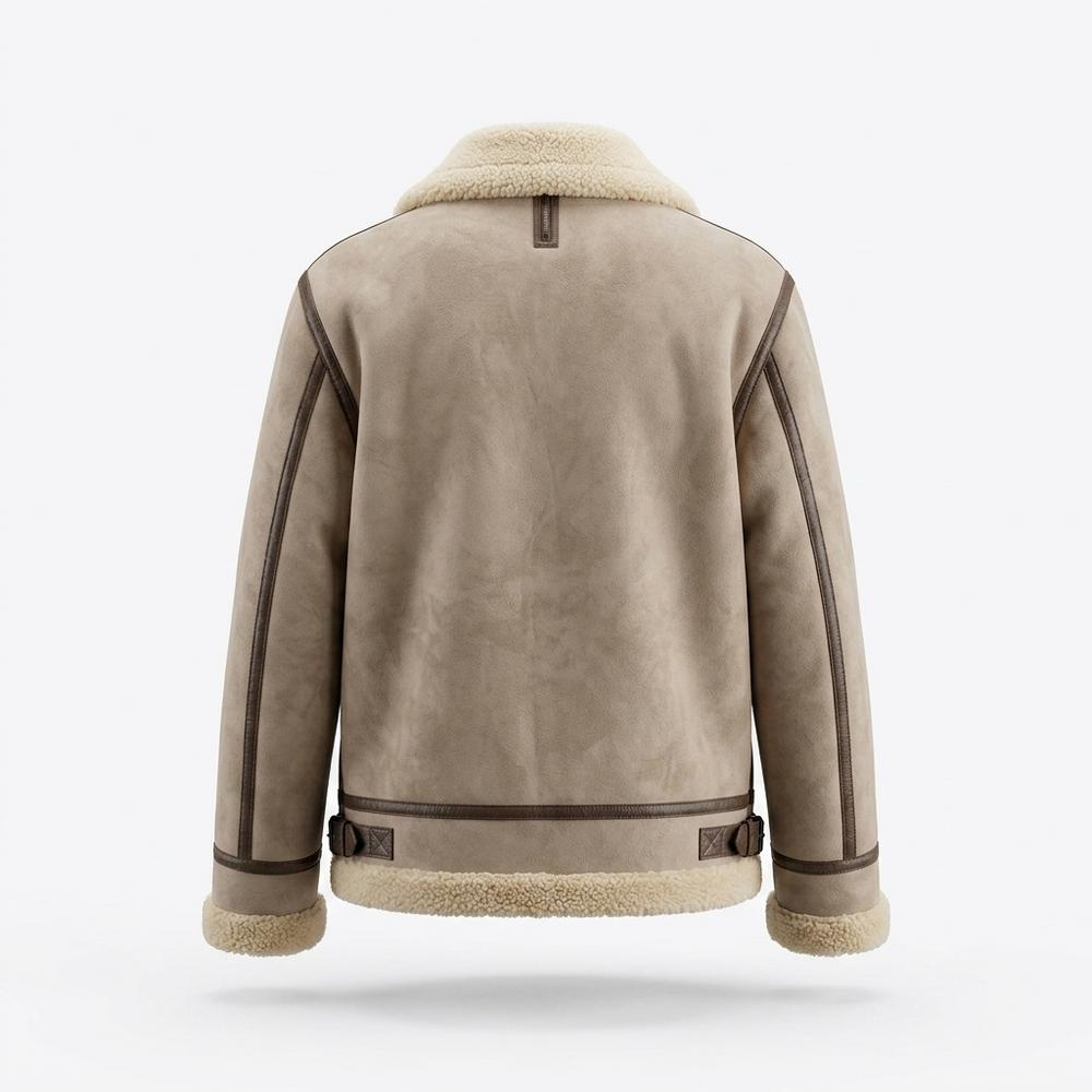 Lederjacken Outlet24 - Nabok | Gefütterte Zweifarbige Wildleder-Jacke Unisex