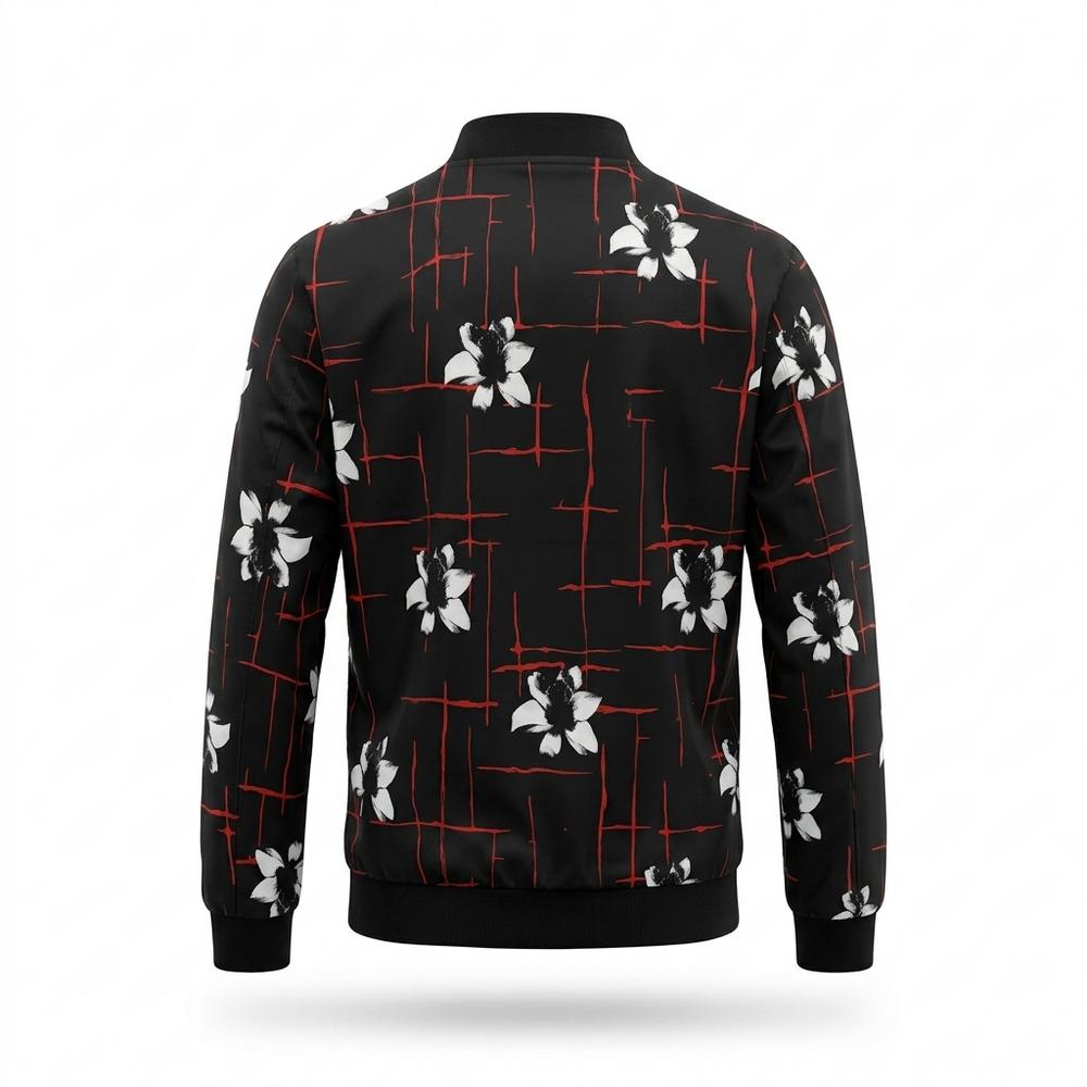 Lederjacken Outlet24 - Vuhun | Gemusterte Reißverschluss Jacke Herren