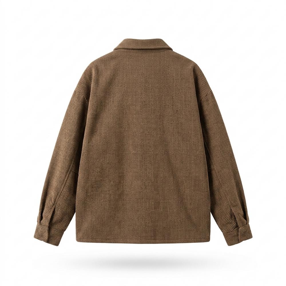 Lederjacken Outlet24 - Vivud | Gerippt Geknöpft Jacke Unisex