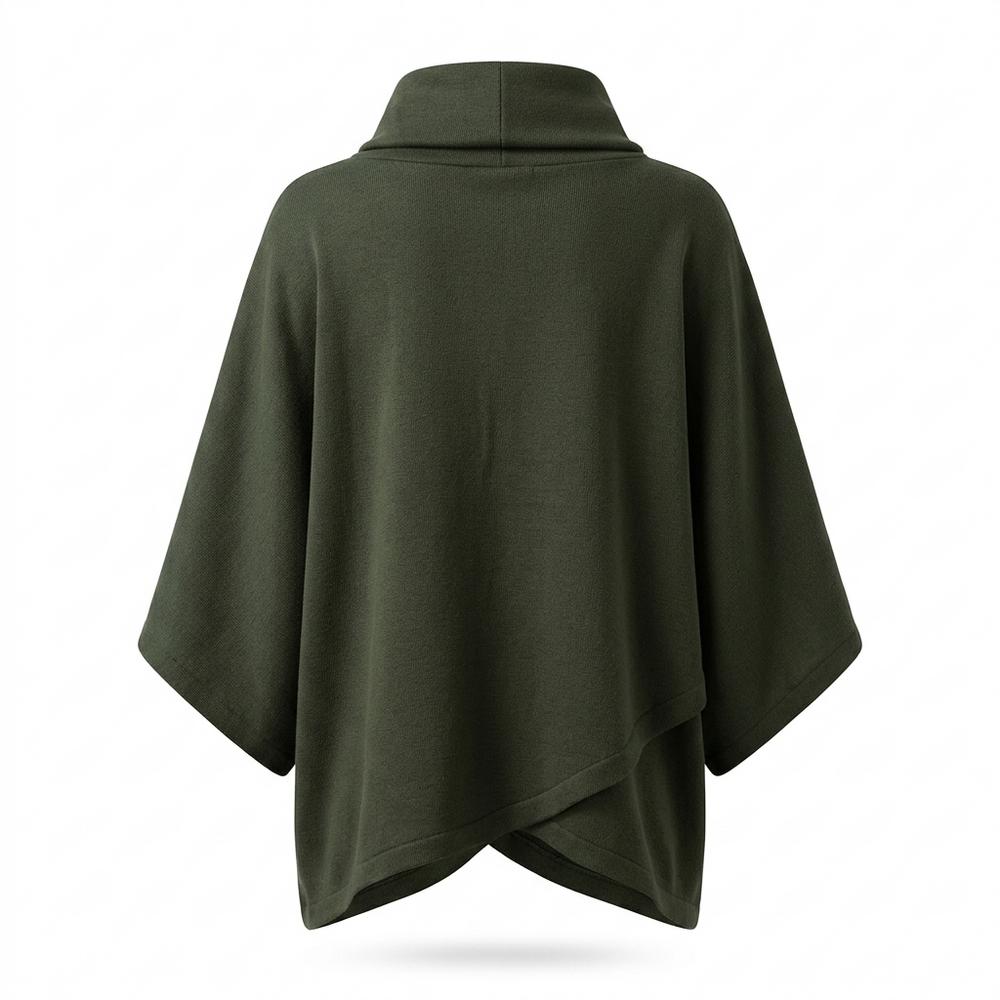 Lederjacken Outlet24 - Vavol | Hochgeschlossener Asymmetrischer Pullover Damen