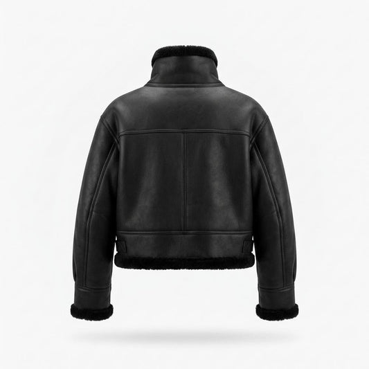 Lederjacken Outlet24 - Yupus | Gefütterte Gekürzte Lederjacke Unisex