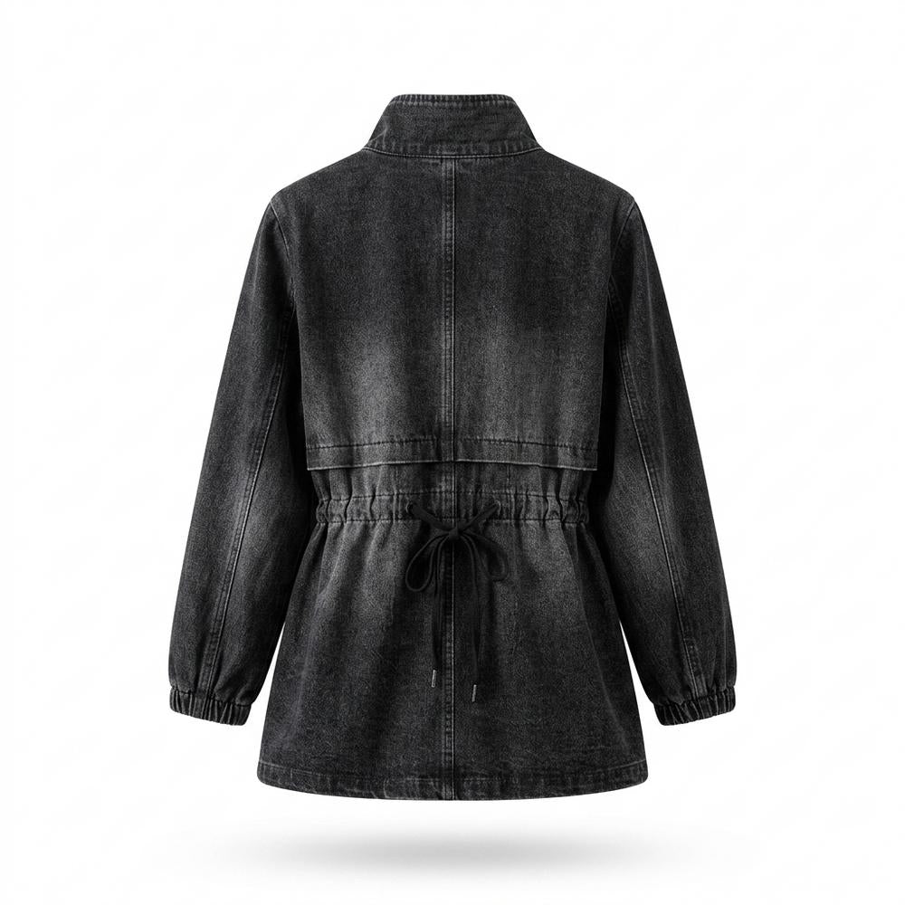 Lederjacken Outlet24 - Yudod | Taillierbare Langärmlige Jacke Damen