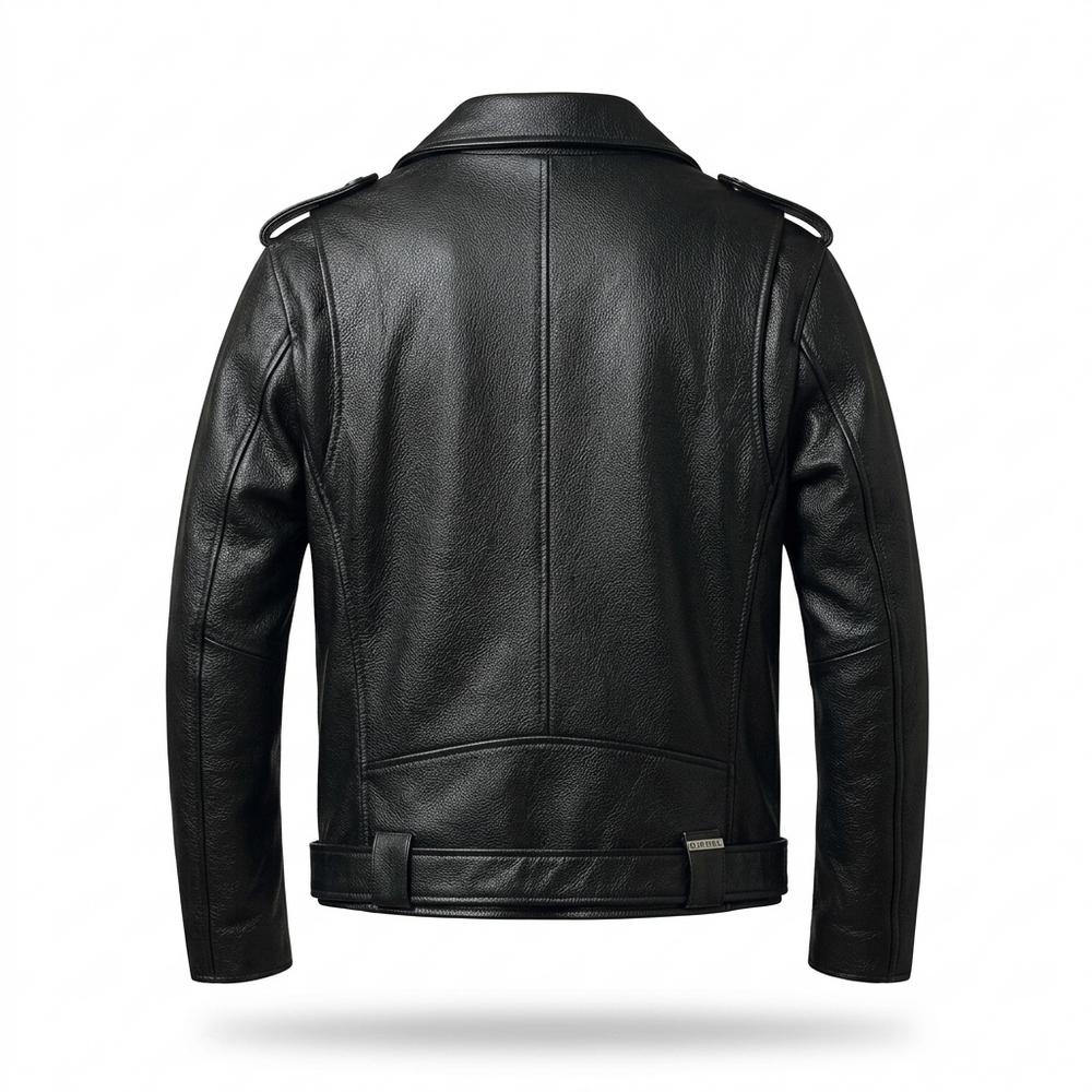 Lederjacken Outlet24 - Kesen | Asymmetrisch Genarbt Lederjacke Unisex