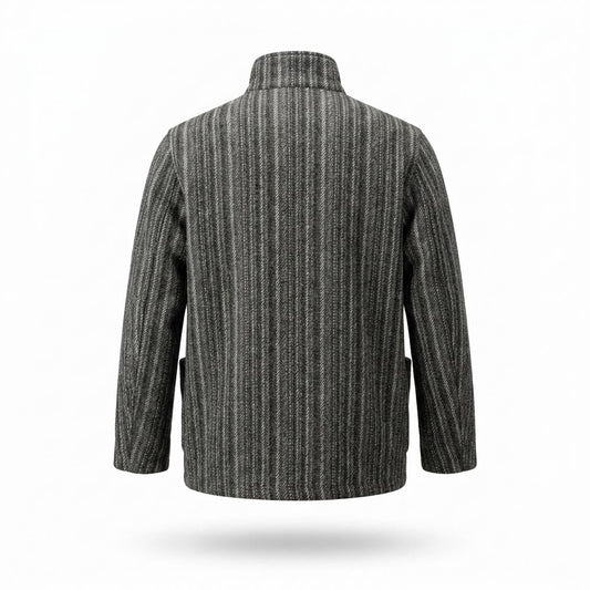 Lederjacken Outlet24 - Vizem | Gestreifte Strukturierte Jacke Herren