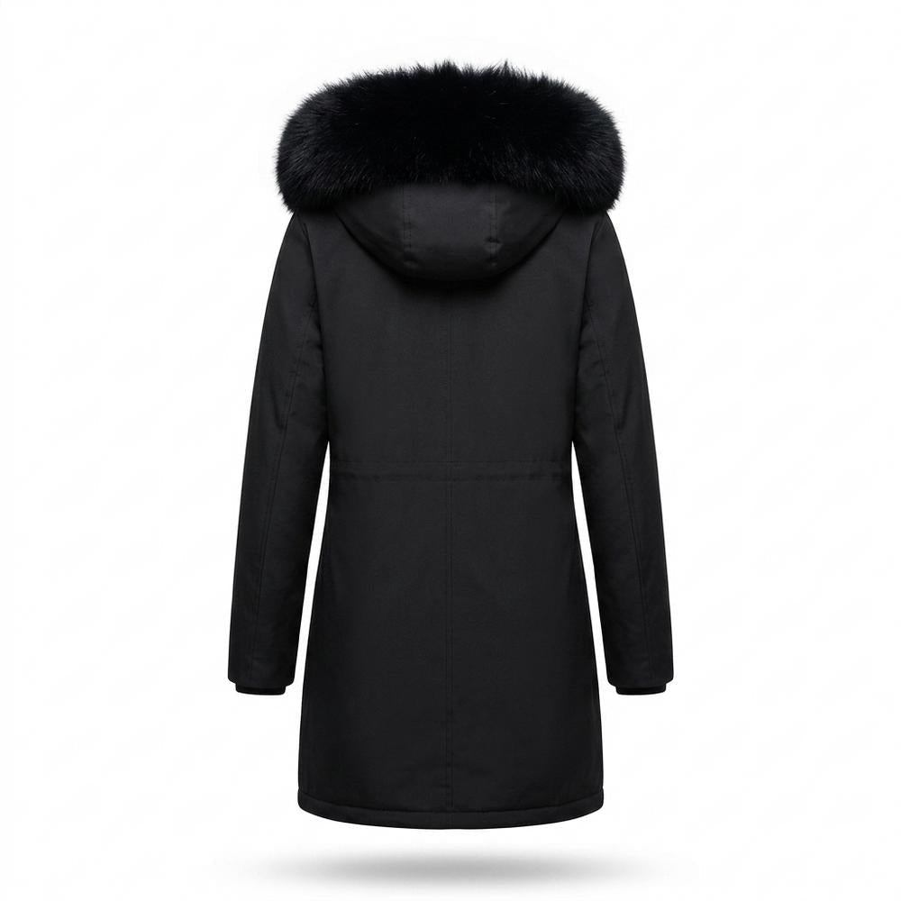 Lederjacken Outlet24 - Nenot | Gefütterter Pelzbesetzter Mantel Damen