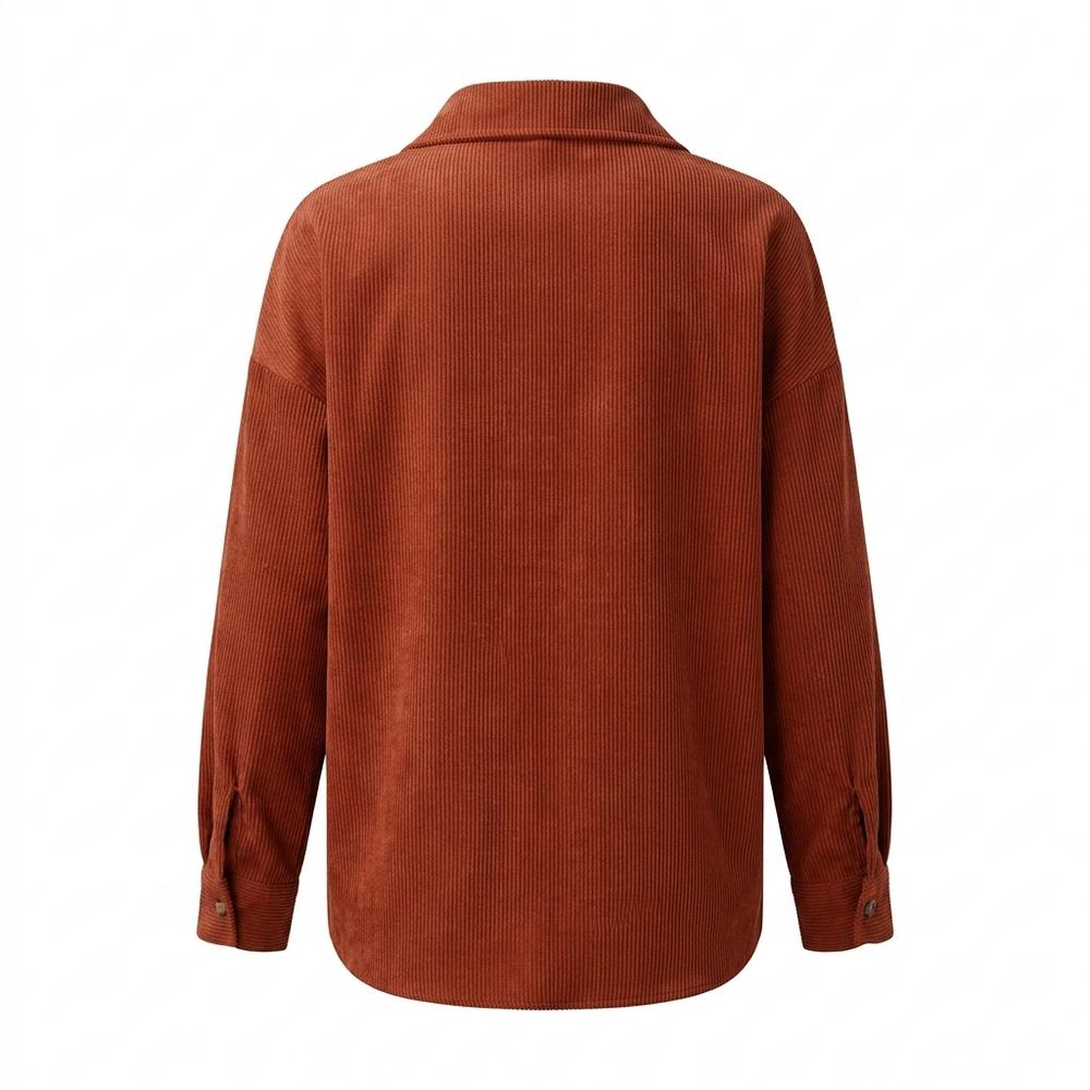 Lederjacken Outlet24 - Eukar | Langärmliges Cord Hemd Damen