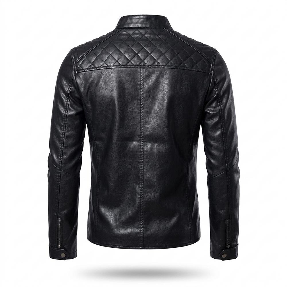 Lederjacken Outlet24 - Rowir | Gesteppt Tailliert Lederjacke Herren