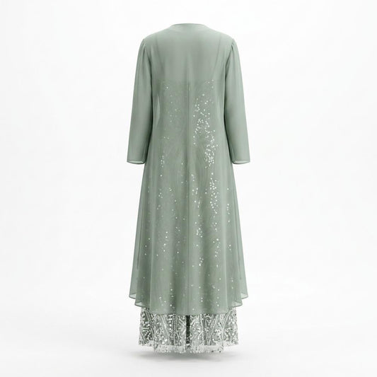 Lederjacken Outlet24 - Catur | Langärmlig Zweiteilig Kleid Damen