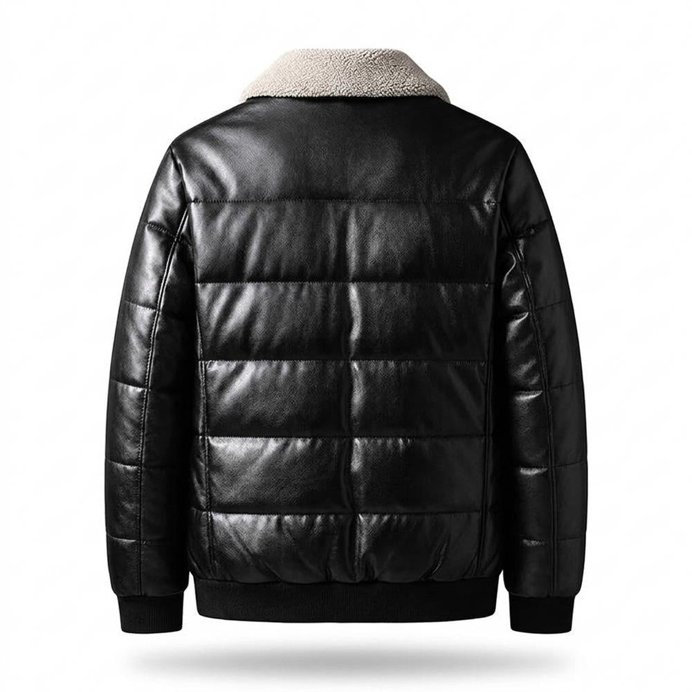 Lederjacken Outlet24 - Runul | Gesteppt Gefüttert Lederjacke Herren
