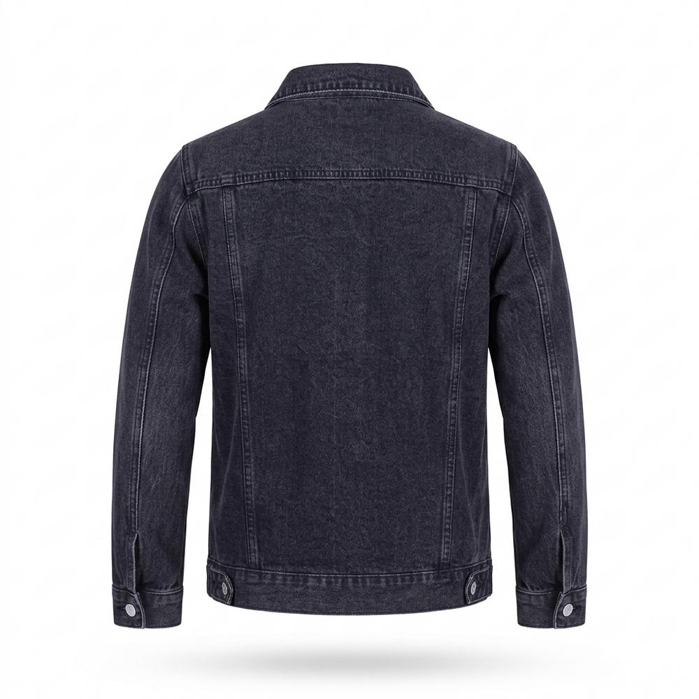 Lederjacken Outlet24 - Kagod | Geknöpft Gewaschen Jacke Herren