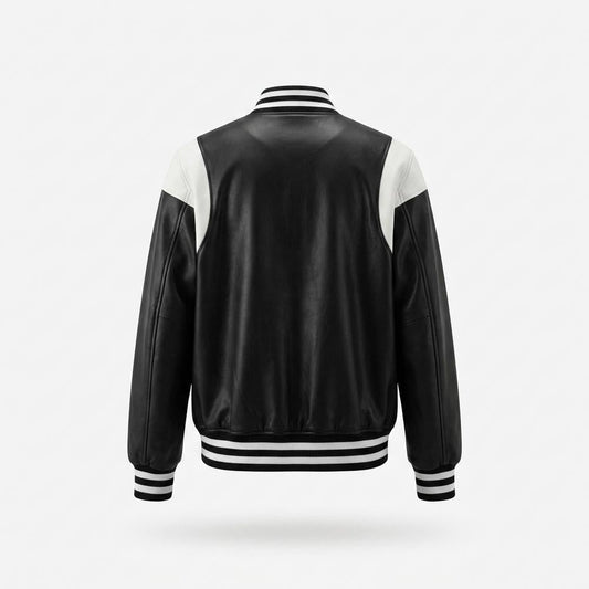 Lederjacken Outlet24 - Nikal | Geknöpft Zweifarbig Lederjacke Unisex