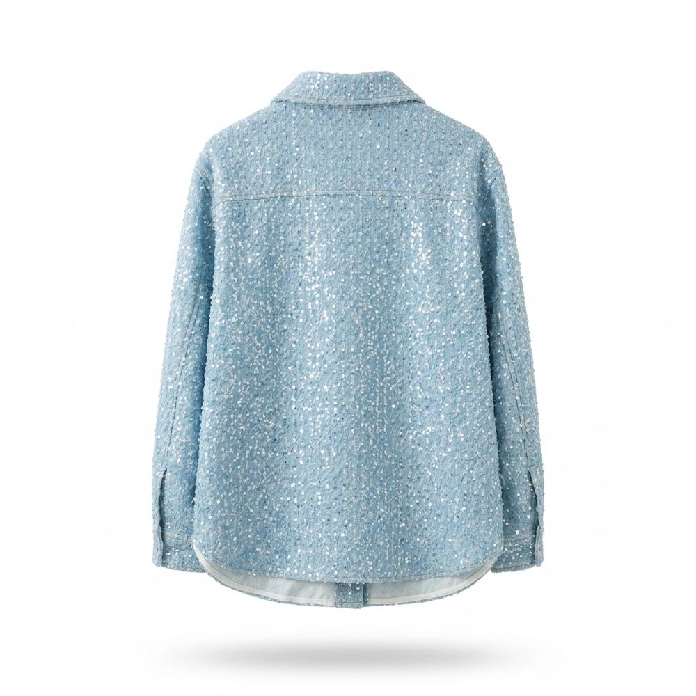 Lederjacken Outlet24 - Cotet | Strukturierte Paillettenbesetzte Jacke Damen