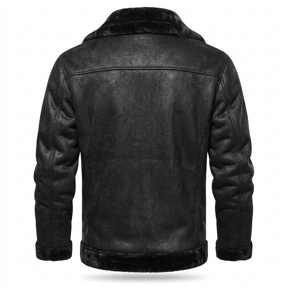 Lederjacken Outlet24 - Dozos | Gefütterte Asymmetrische Wildleder-Jacke Herren