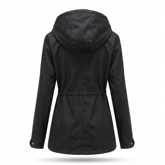 Lederjacken Outlet24 - Eiran | Gefütterte Taillenregulierbare Jacke Damen
