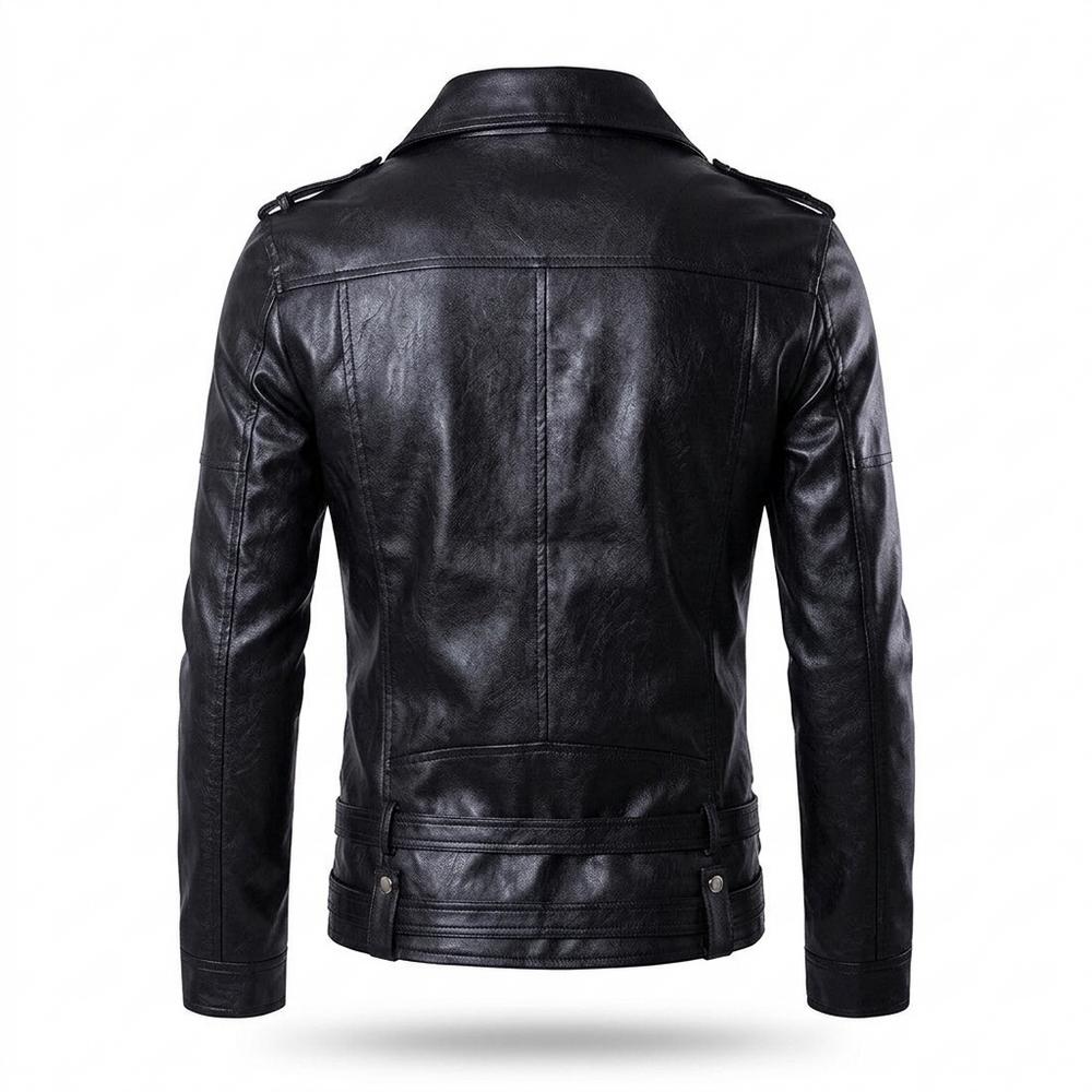 Lederjacken Outlet24 - Vilan | Asymmetrisch Tailliert Lederjacke Herren