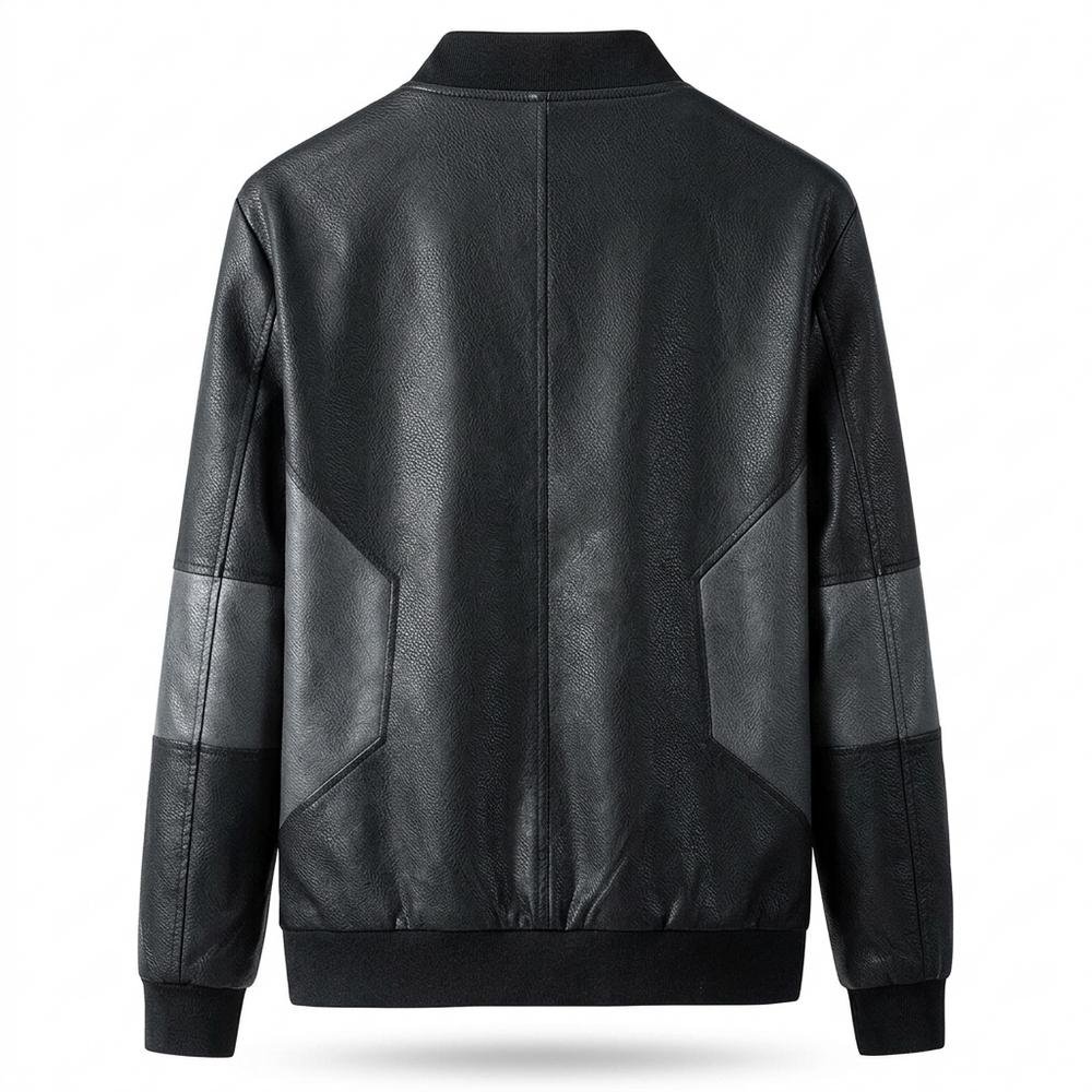 Lederjacken Outlet24 - Tifuk | Zweifarbig Reißverschluss Lederjacke Herren