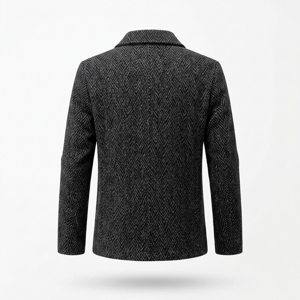 Lederjacken Outlet24 - Ralav | Fischgratgemustert Gefüttert Jacke Herren