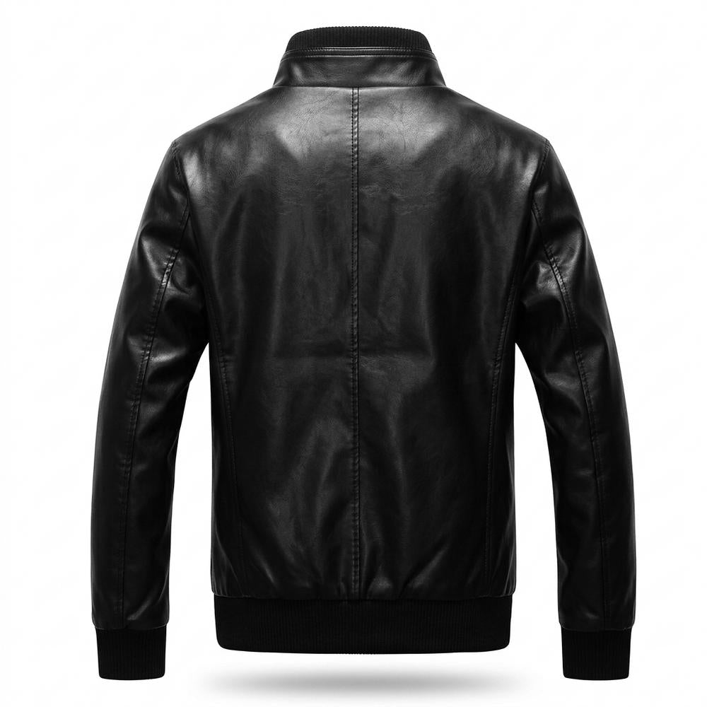 Lederjacken Outlet24 - Talim | Gefüttert Tailliert Lederjacke Herren