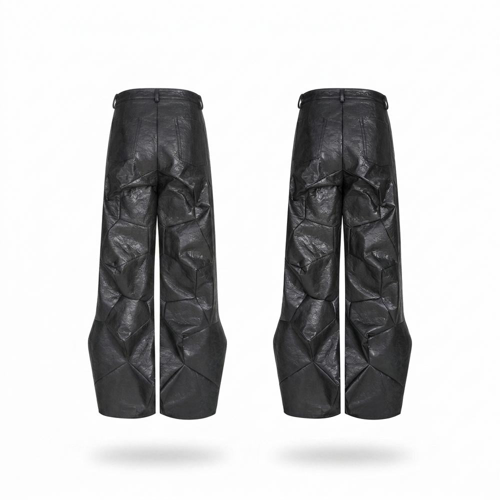 Lederjacken Outlet24 - Cotod | Weit Geschnittene Strukturierte Hose Unisex