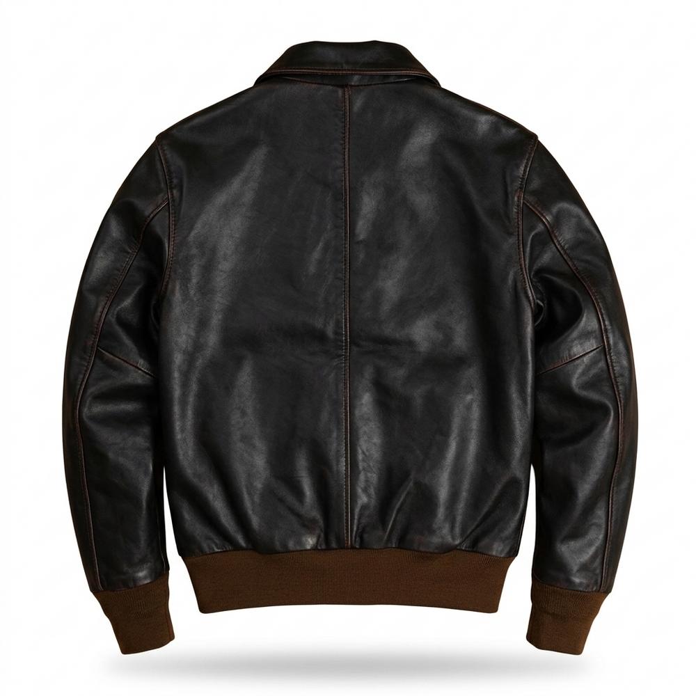 Lederjacken Outlet24 - Raken | Gefüttert Bestickt Lederjacke Herren